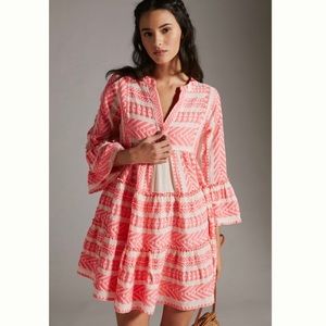 Anthropologie Devotion Twins Embroidered Ella Tunic Dress💋